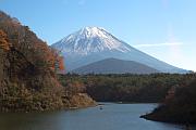 精進湖與富士山